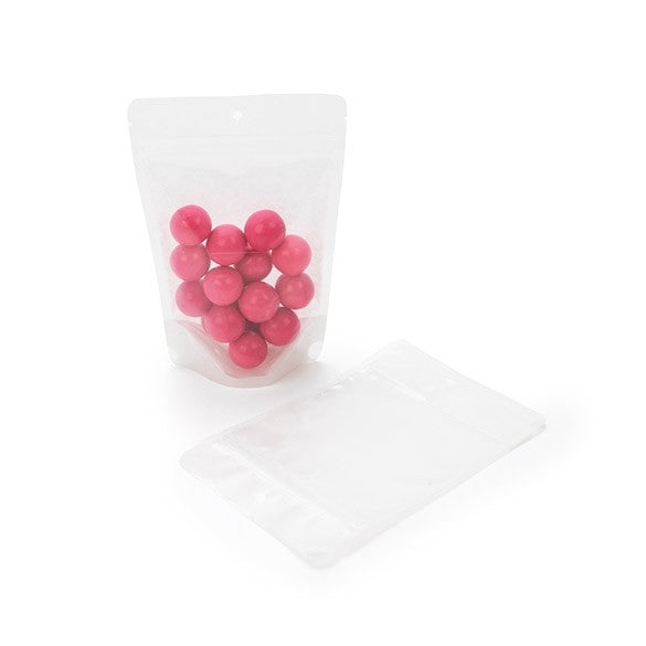 Stå upp påsar Rispapper Transparent/Vit 11,9x7,6x18,4cm | 114 gram (100 st) [ZBGR46WC]