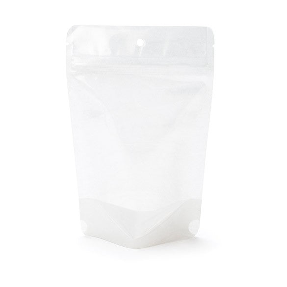 Stå upp påsar Rispapper Transparent/Vit 11,9x7,6x18,4cm | 114 gram (100 st) [ZBGR46WC]