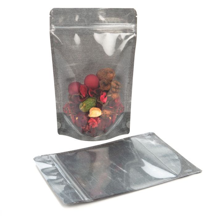Stand Up Pouches Rice Paper Transparent/Black 14.9x8.9x23.2cm | 312 grams