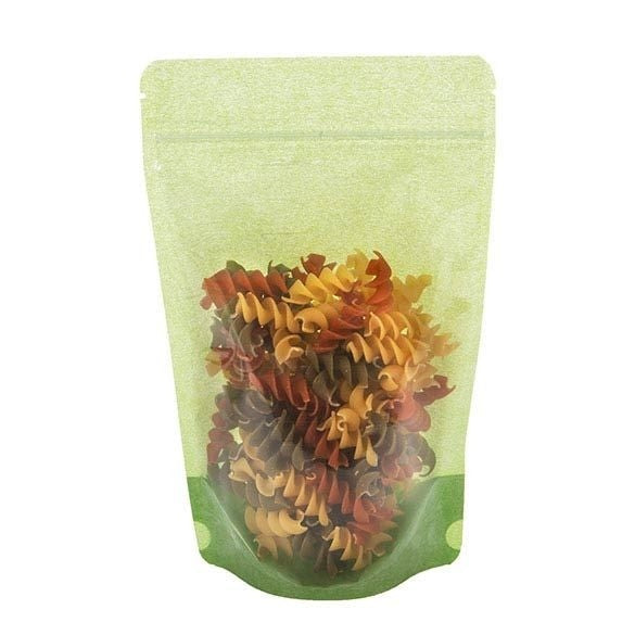 Stå upp påsar Rispapper Transparent/Grön 15x9x23,2cm | 312 gram (100 st) [ZBGR7GRC]