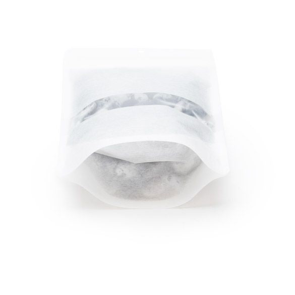 Stå upp påsar Rispapper vitt 15x9x23.2cm | 312 gram med hängande hål (100 st) [ZBGR7WH]