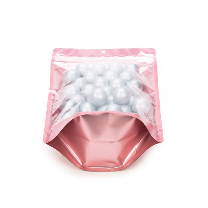 Stå upp påsar Transparent/Rosguld 17,1x8,9x28,6cm | 340 gram (100 st) [ZBGRG4]