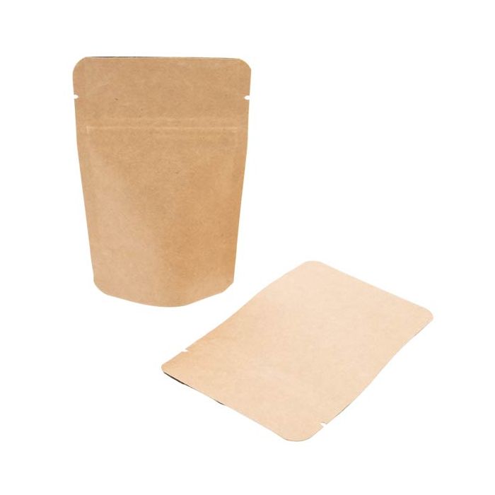 Stå upp påsar Kraft 13x8x20,5cm | 113 gram (100 st) [ZBGSK3]
