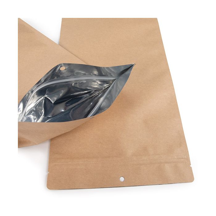 Stå upp påsar Kraft 17,8x6x43,2 cm (100 st) [ZBGSK3N]