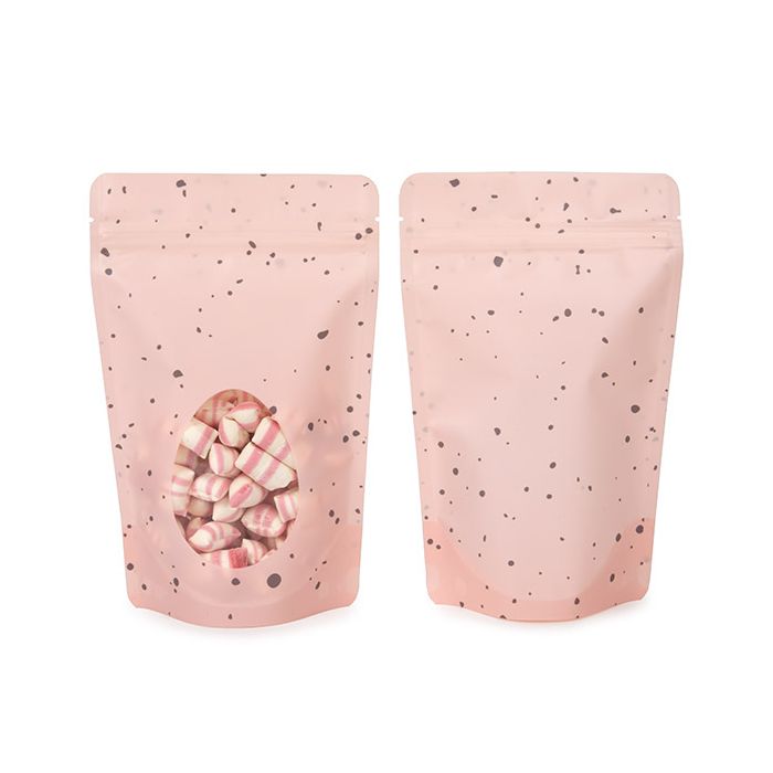 Stå upp påsar Pink Speckled Egg 13x7,9x20,6 cm (25 st) [ZBGSW3EP]