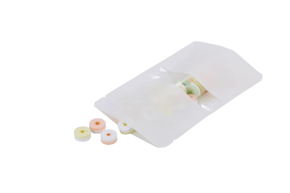 Stå upp påsar Vit Kraft 10x6x15cm | 57 gram (100 st) [ZBGW2WK]