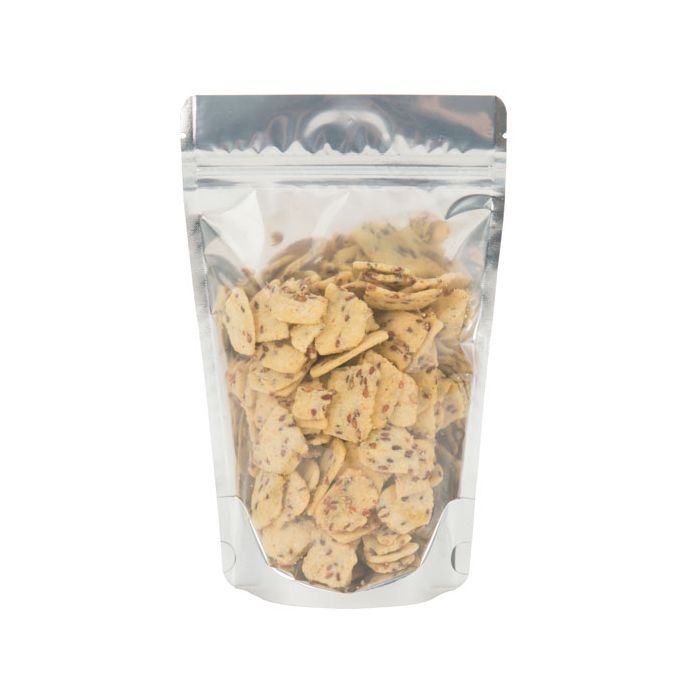 Stå upp påsar Transparent/Vit 13x8x20,5cm | 113 gram (100 st) [ZBGW3]