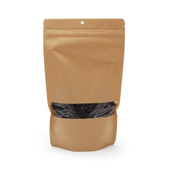 Stå upp påsar Kraft 17x9x28.5cm | 340 gram Med upphängningshål (100 st) [ZBGW4KH]