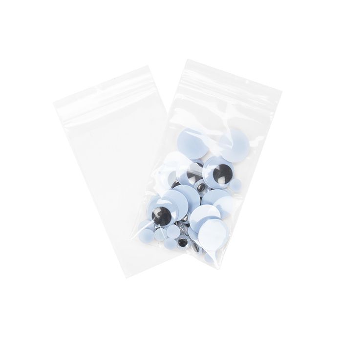 Grip Seal Bags 7.5x12.5cm Crystal Clear PP 50 micron