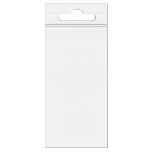 Blixtlåspåsar med Eurohål 10x20,5 Kristallklart PP 50 mikron (100 st) [ZE48]