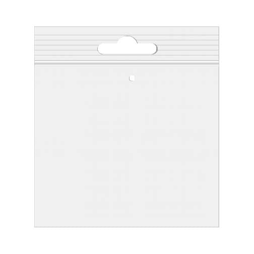 Blixtlåspåsar med Eurohål och lufthål 12,5x12,5cm Kristallklart PP 50 mikron (100 st) [ZE55V]