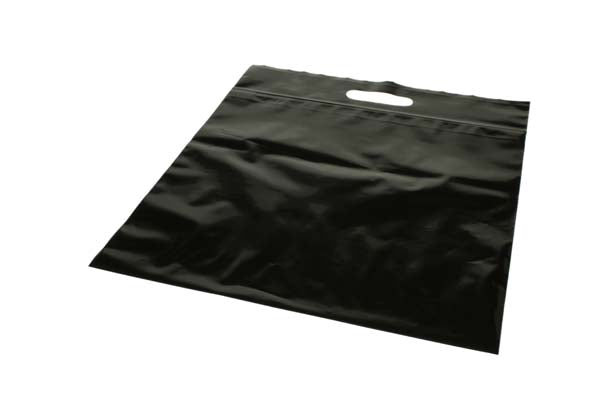 Plastkassar Svart 22,9x8,2x18,4cm 75 mikron med Zip Stängning (100 st) [ZH13BK5]
