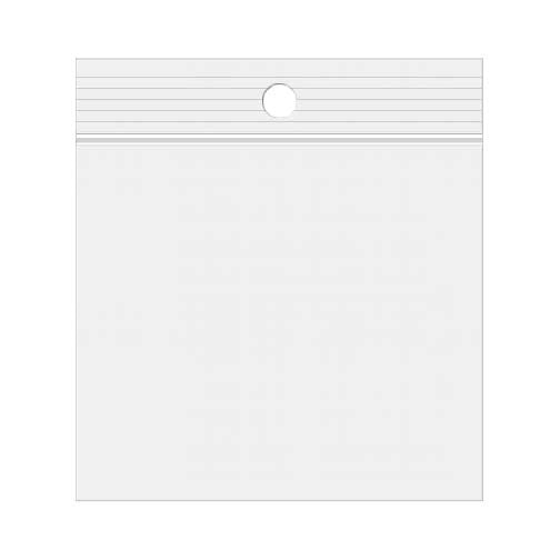 Blixtlåspåsar med häng hål 10x7,5cm Kristallklart PP 50 mikron (100 st) [ZR43]