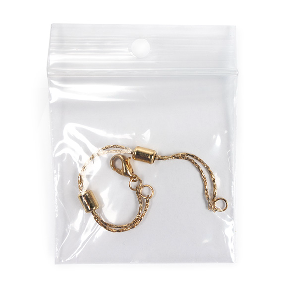 Blixtlåspåsar med häng hål 5x5cm PE 50 mikron (100 st) [2PR22]