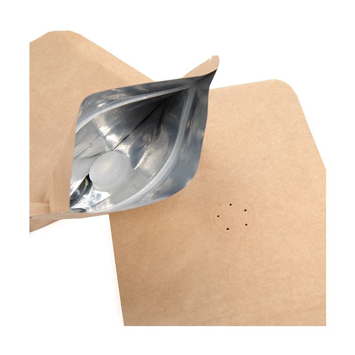 Stå upp påsar Kraft 10,2x6x15,2cm w/Valve (100 st) [ZBGM2K]