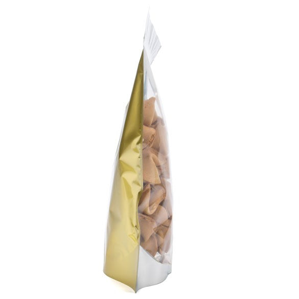 Stå upp påsar Transparent/Guld 23x12x34,5cm | 907 gram (100 st) [ZBGG6]
