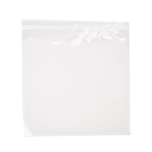 Blixtlåspåsar med häng hål 33x33cm Kristallklart PP 50 mikron (100 st) [ZR1313]