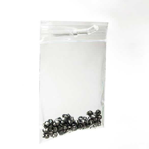 Blixtlåspåsar med häng hål 7,5x7,5cm Kristallklart PP 50 mikron (100 st) [ZR33]