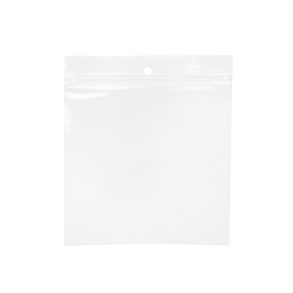 Blixtlåspåsar med häng hål 12,5x12,5cm Kristallklart PP 50 mikron (100 st) [ZR55]