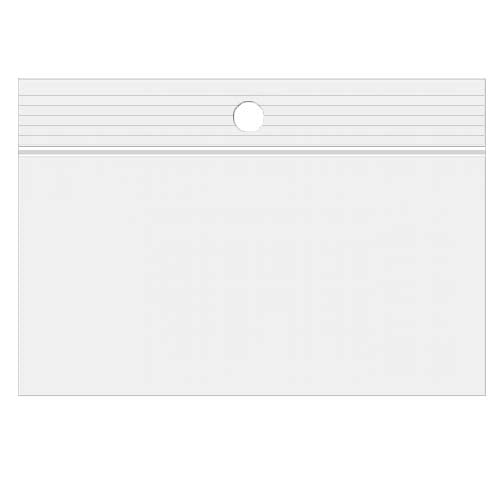 Blixtlåspåsar med häng hål 15x10cm Kristallklart PP 50 mikron (100 st) [ZR64]