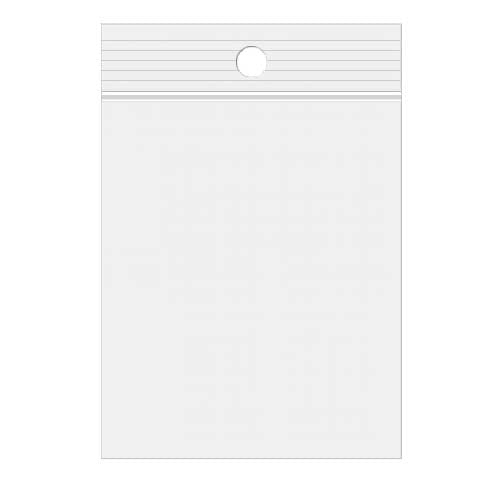 Zippåsar med häng hål 7,5x10cm Kristallklart PP 75 mikron (100 st) [Z3R34]
