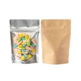 Stå upp påsar Transparent/Kraft 10x6x15cm | 57 gram (100 st) [ZBGK2]
