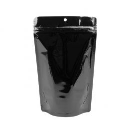Stå upp påsar Black 13x7,9x20,6cm Med hängande hål (100 st) [ZBGM3BH]
