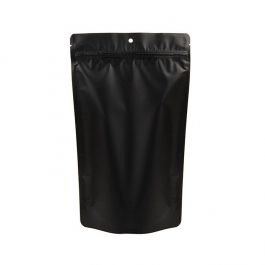 Stå upp påsar Black 17,1x8,9x28,6cm Med hängande hål (100 st) [ZBGM4MBH]