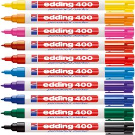 Edding 400 tuschpennor, spets 1 mm, mixade färger, 10 st./ 1 förp. [HOB-353290]