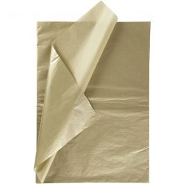 Tissue Paper, sheet 50x70 cm,  19 g, gold, 25sheets [HOB-968205]