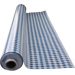 Vaxduk, rutig, B: 140 cm, blå, vit, 1löpm./ 1 löpm. [HOB-8055900]