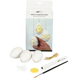 Vackra påskägg, vattenfärgsdekoration, 1 set [HOB-100760]