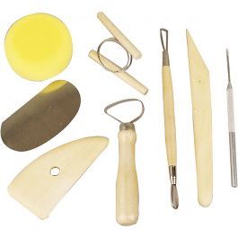 Lerslingverktyg, Rundade kanter, L: 20 cm, 6 st./ 1 förp. [HOB-10304]