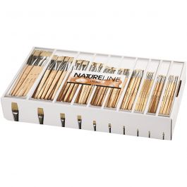 Natur Line Penslar, nr. 00+0+1+2+4+8+12+14+20+22, L: 17,5-20,5 cm, B: 3-22 mm, platta, 10x12 st./ 1 förp. [HOB-10648]