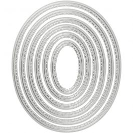 Skär och prägelschablon, oval, stl. 5x3-12x10 cm, 1 st. [HOB-117490]
