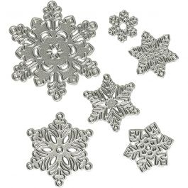 Skärschablon, Snöflinga, Dia. 2-6 cm, 1 st. [HOB-11757]