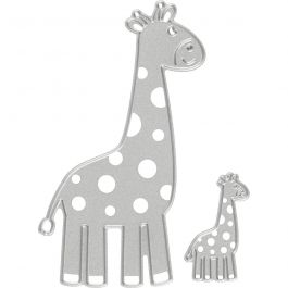 Skär och prägelschablon, giraff, stl. 54x92+21x35 mm, 1 st. [HOB-118007]