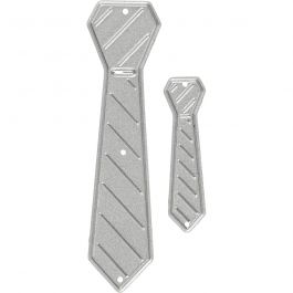 Skär och prägelschablon, slips, stl. 26x99+9x35 mm, 1 st. [HOB-118009]