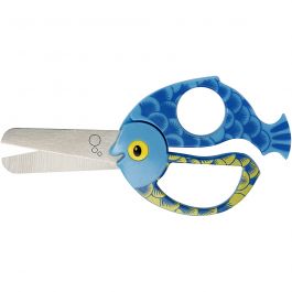 Fiskars Barnsax med Djurmotiv, fisk, L: 13 cm, 1 st. [HOB-1378]
