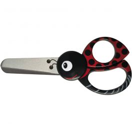 Fiskars Barnsax med Djurmotiv, Nyckelpiga, L: 13 cm, 1 st. [HOB-1381]