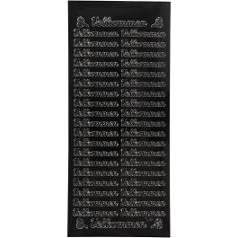 Stickers, velkommen, ark 10x23 cm, svart, 1 ark [HOB-170260]