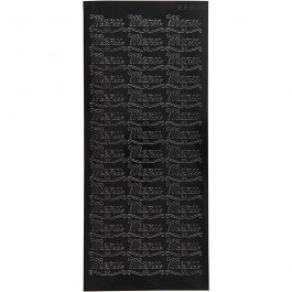 Stickers, menu, ark 10x23 cm, svart, 1 ark [HOB-170263]