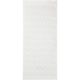 Stickers, nappar, ark 10x23 cm, vit, 1 ark [HOB-170285]