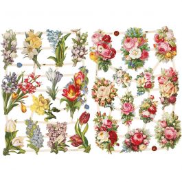 Bokmärken, vårblommor, ark 16,5x23,5 cm, 2 ark/ 1 förp. [HOB-19354]