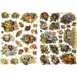 Bokmärken, blommor, ark 16,5x23,5 cm, 2 ark/ 1 förp. [HOB-19355]