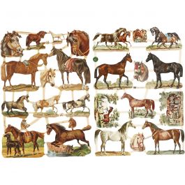 Bokmärken, hästar, ark 16,5x23,5 cm, 2 ark/ 1 förp. [HOB-19356]