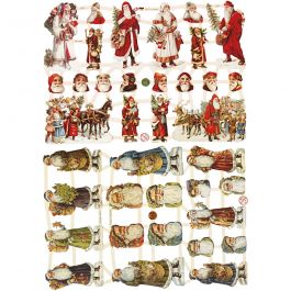 Bokmärken, Jultomten, ark 16,5x23,5 cm, 2 ark/ 1 förp. [HOB-19366]