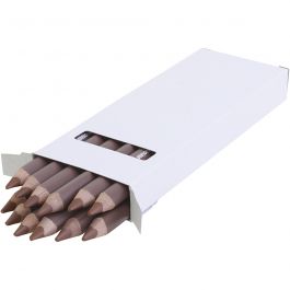 edu Kraftiga Färgblyertspennor, tjocklek 10 mm, kärna 6,25 mm, ljusbrun, 12 st./ 1 förp. [HOB-408073]