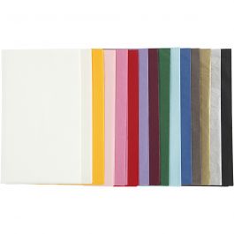 Silkespapper, ark 50x70 cm, 17 g, mixade färger, 15x2 ark/ 1 förp. [HOB-20092]