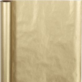 Presentpapper, B: 50 cm, 60 g, guld, 5 m/ 1 rl. [HOB-20266]